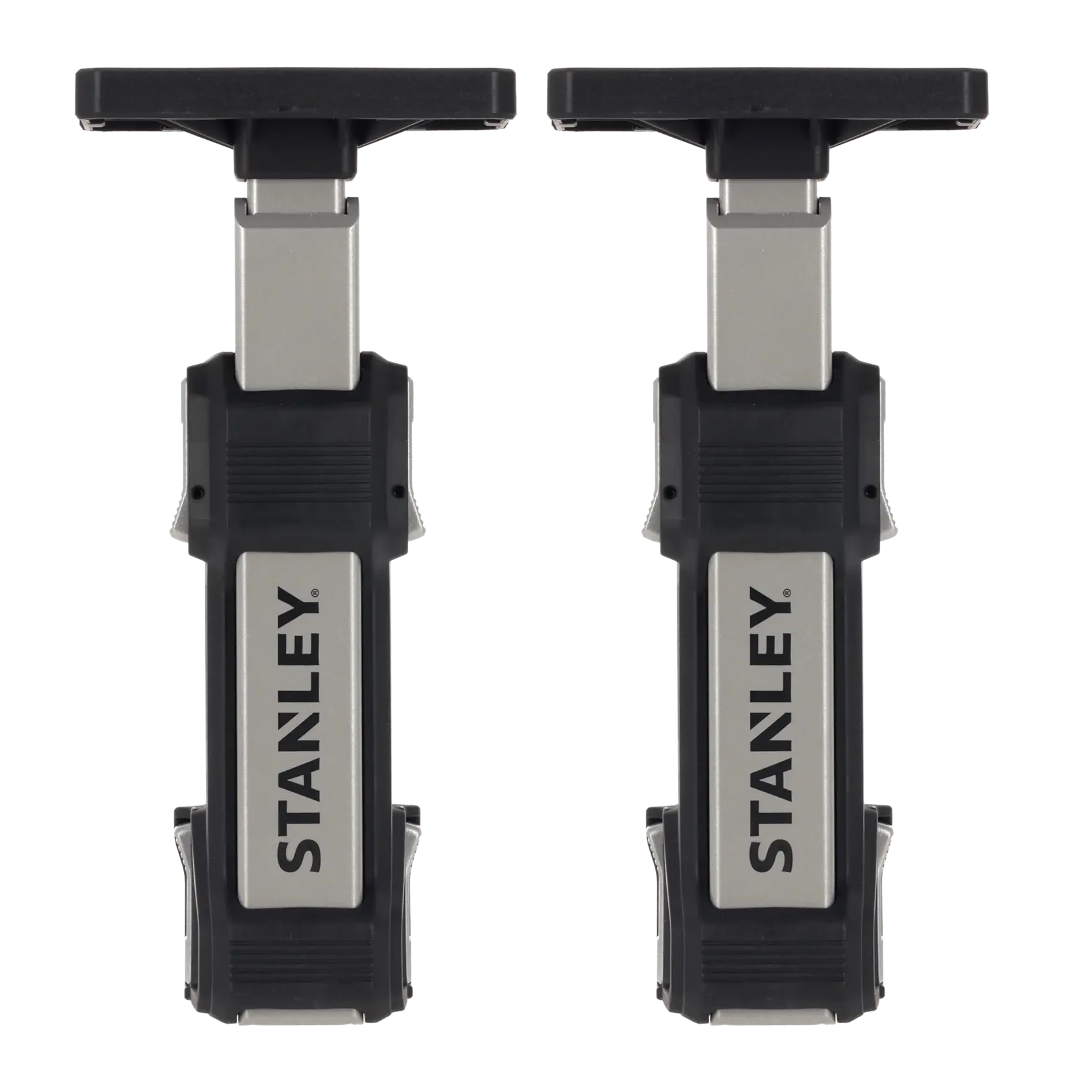 STANLEY FMHT83556 quick support rods, black and silver, shown upright, front angle on white background.